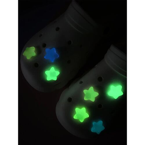 7 pcs set for Clogs Glow-in-the-dark star detachable accesso