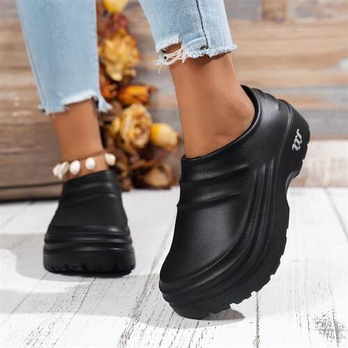 Womens Thick-Soled Kitchen Slippers, Oil-Proof, Waterproof,