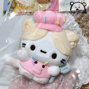 Cute Marshmallow Cat Little Chef Squeeze Toys Super Soft