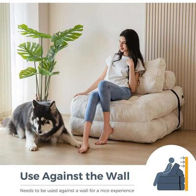 Folding Sofa Bed, Convertible Sleeper Chair with Pillow Fold