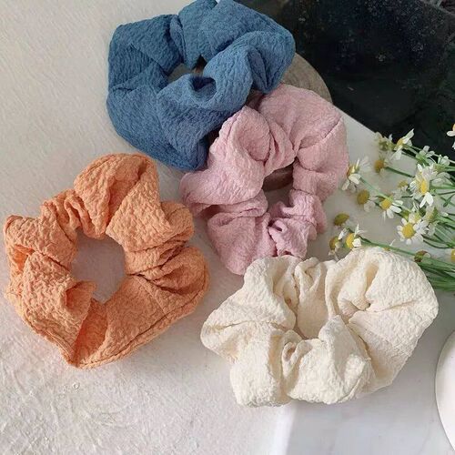 Solid Elastic Scrunchie Hair Ties Rubber Bands for Women Gir