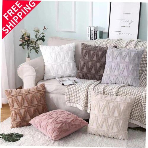cushion cover pillow case cussion case PV绒菱形毛绒枕头枕套
