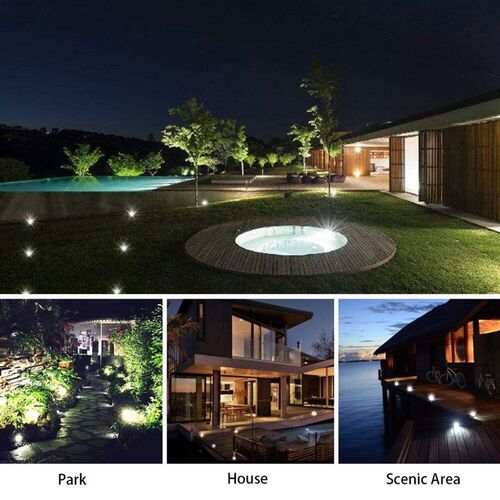 4/8/10/16/20 LED Solar Ground Light Waterproof Garden Pathwa