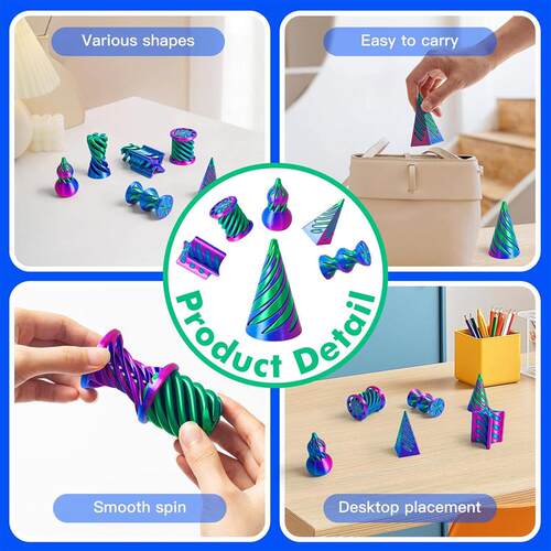 Impossible Cone 3D Printed Pack Spiral Cone Fidget Toys