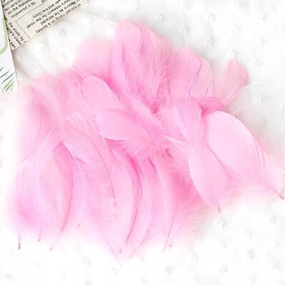 50pcs/bag Gold Plated Feathers 5-7inches for Christmas