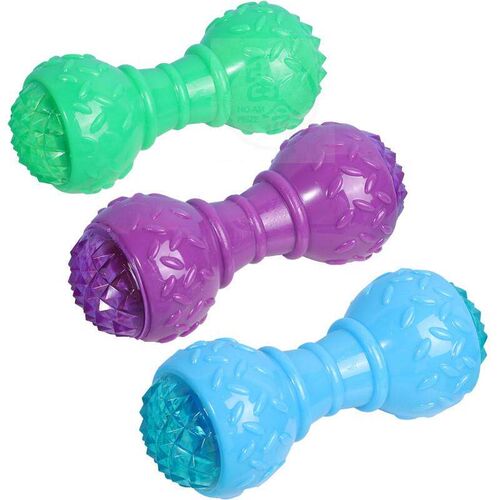 ~Rubber flash sound dumbbell molar bite resistant dog toy pe