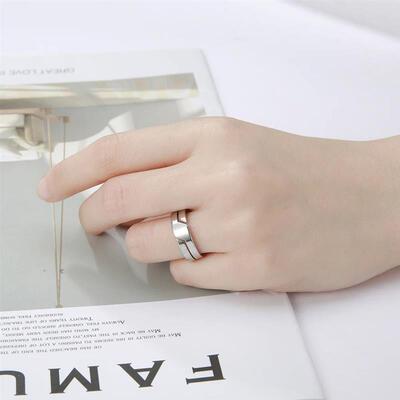 Skyrim Stainless Steel Ring for Men Women Black Minimalist C