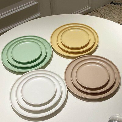 Ceramic dinner plate Round pizza plate Breakfast salad plate