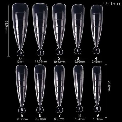 100Pcs/Box Nail Tips Full Set Acrylic Fake Finger UV Gel Pol