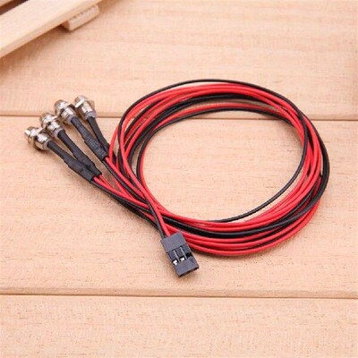 4 LED Headlight RC Car Upgrade Part Lamp Kit Remote Control