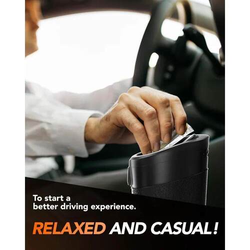 Car Trash Can (with Lid) Auto Dust Organizer with Garbage Ba