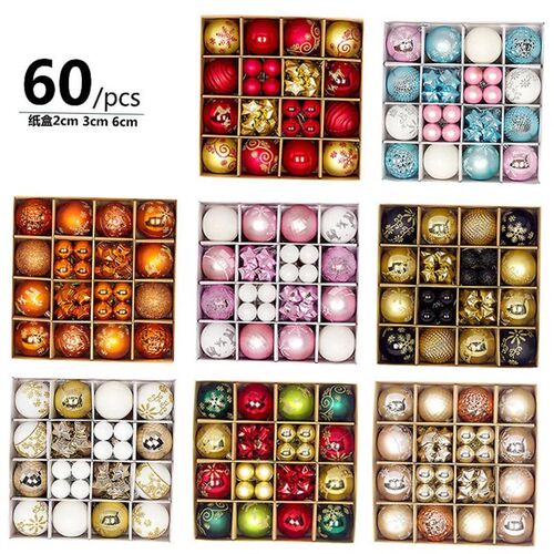 Christmas ball 60pcs painted Christmas tree pendant 圣诞球