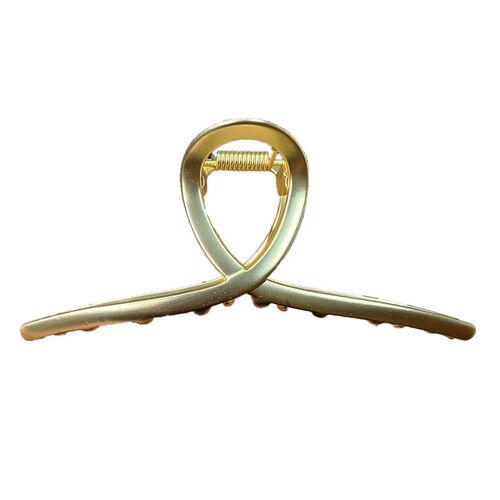 Simple Matte Metal Grab Clip Large Back Head Clip Elegant an