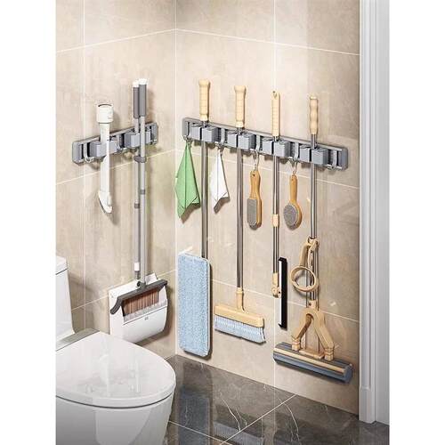 Mop and Broom Organizer Mop Holder Rack Mop Holder Wall Moun