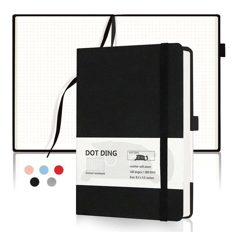A5 Notebooks Leather Cover Soft Journals Notepad Diary Agend - 实物图