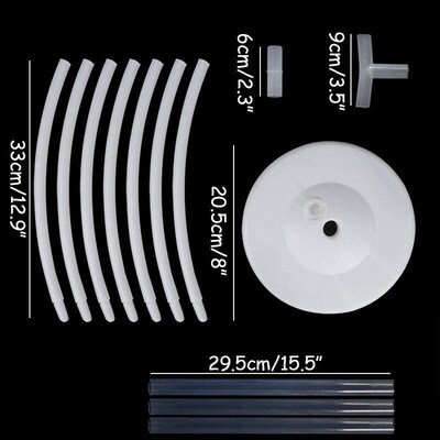 1/2set Round Balloons Stand Holder Plastic Balloon Arch Hoop