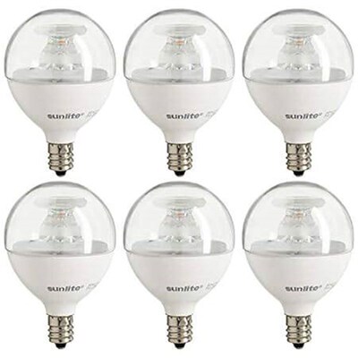 Sunlite LED G16.5 Light Bulb, 5 Watts (40W Equivalent), 3