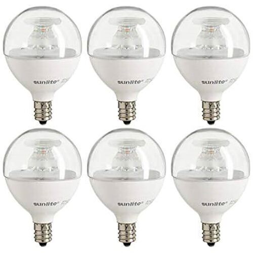Sunlite LED G16.5 Light Bulb, 5 Watts (40W Equivalent), 3