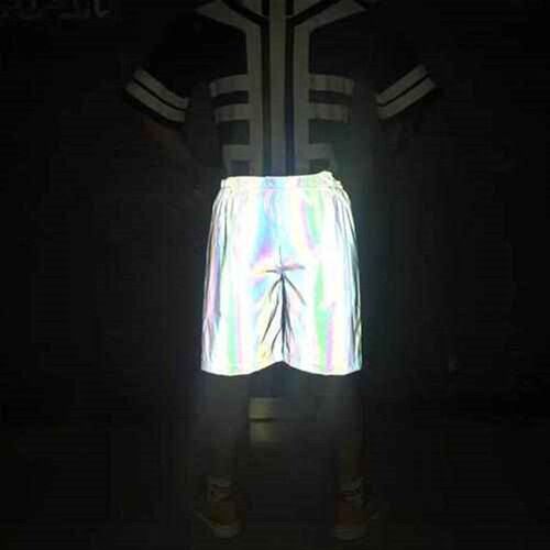 Reflective shorts large size loose men and women seven