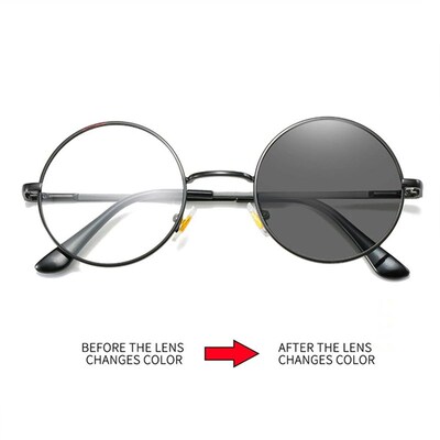 Photochromic Mens Blue Light Blocking Glasses Retro UV400 An