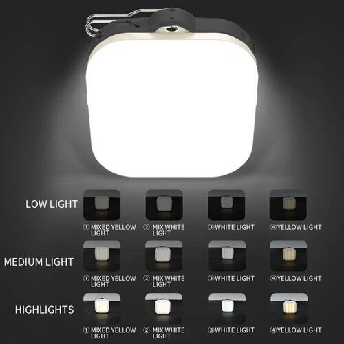Mini LED Camping Light, USB Rechargeable Portable Tent Light
