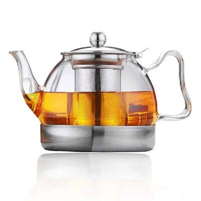 Glass Teapot with Infuser Removable Stainless Steel