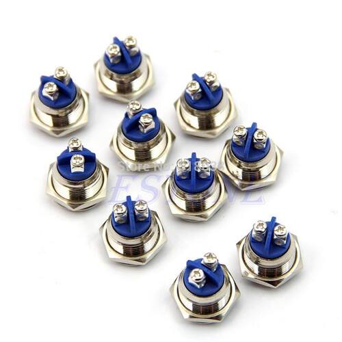 16mm Momentary Start Horn Button Stainless Steel Metal Push