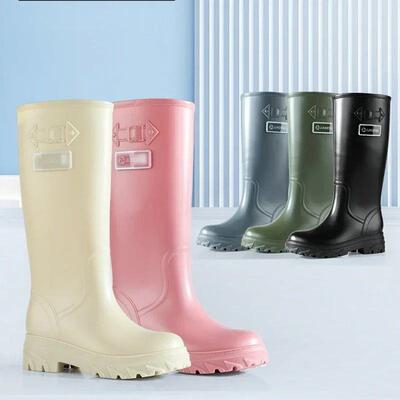 High Water Boots Woman Rain Rubber Shoes Waterproof Galoshes