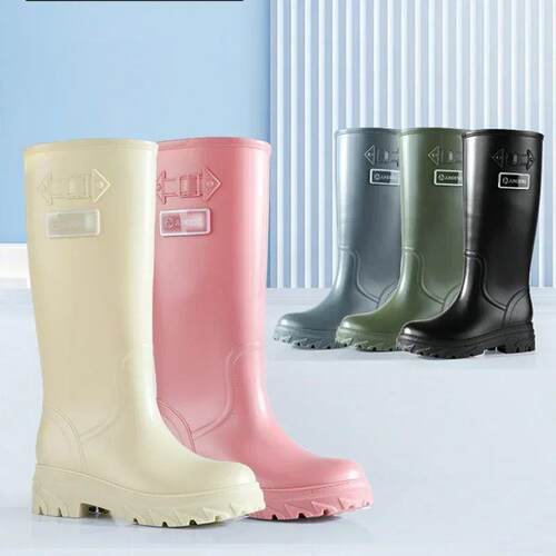 High Water Boots Woman Rain Rubber Shoes Waterproof Galoshes