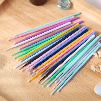100 pcs Disposable Micro Brush Mascara Wands Applicator Lash
