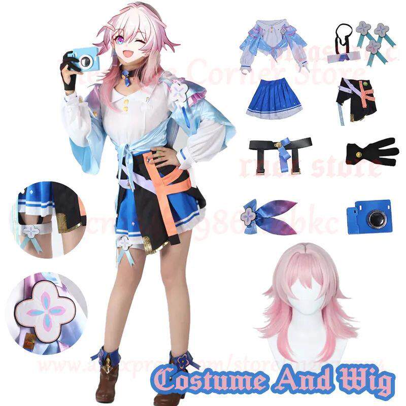 Kostum Cosplay Game Honkai: Star Rail 7th March Pakaian Sera - 实物图
