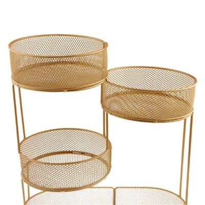 Worktop Fruit Basket Fruit Bowl Holder Serving Tray Metal