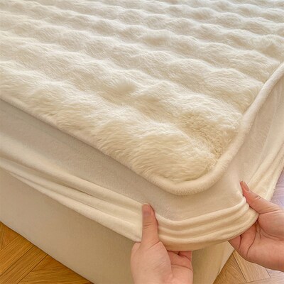 taffel velvet bedsheet fitted sheet bedspread mattredd cover