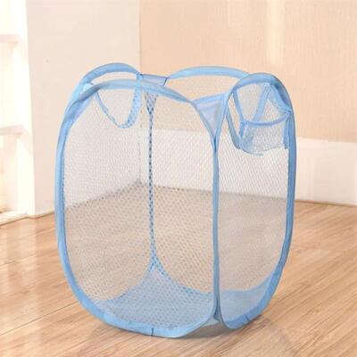 Collapsible Pop-up Mesh Laundry Basket Portable Clothes Hamp