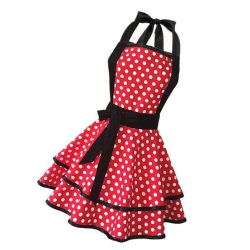Dot Apron Pattern Kitchen Cooking Assorted Color Cotton
