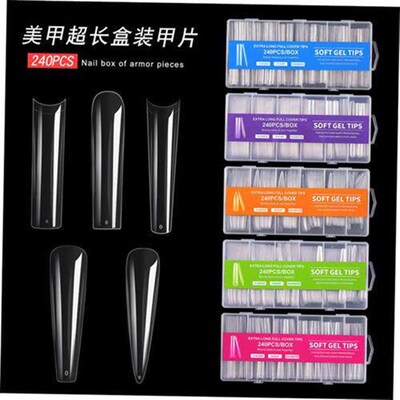 XXL Extra Long Square False Nail Tips Acrylic Fake Nails Art