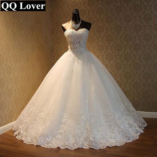 Elegant Luxury Lace Wedding Dress 2022 Vintage Plus Size Bal