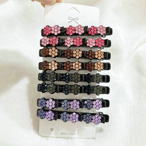 New Korean Acrylic Crystal Flowers Hair Clip For Girls Rhine
