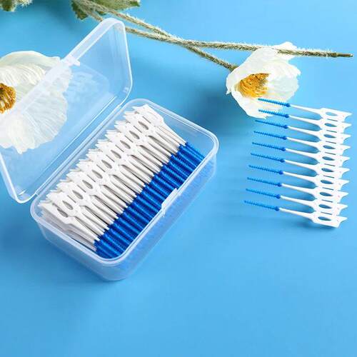 200 Pcs/box Silicone Interdental Brush Super Soft Dental Cle
