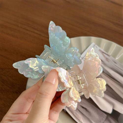 Retro Fairy Butterfly Hair Claw Acetate Crab Hair Clip Sweet