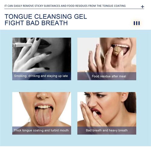 Tongue Cleaning Gel Set Tongue Scraper Brush Oral Precision