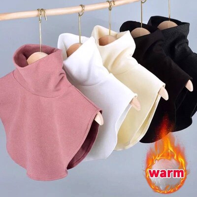 New Winter Warm Neck Protection Velvet Collars Solid Color F