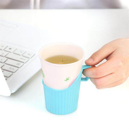 Disposable Cup Sleeves, Thickened Plastic Cup Holders for He