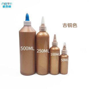 500 ml bottle of metallic acrylic paint gold silver bronze