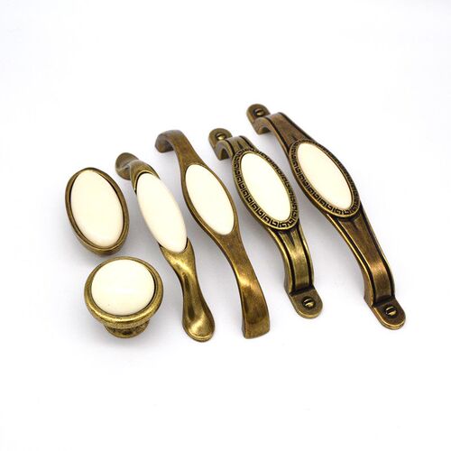 Antique Ceramic Handles for Furniture Drawer Knobs Kitchen H