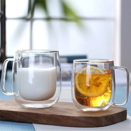 150-350ml Heat Resistant High Borosilicate Glass Mug Double