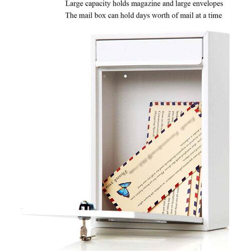 Outdoor Lockable Wall Mounted Hanging Iron Post Letter Box