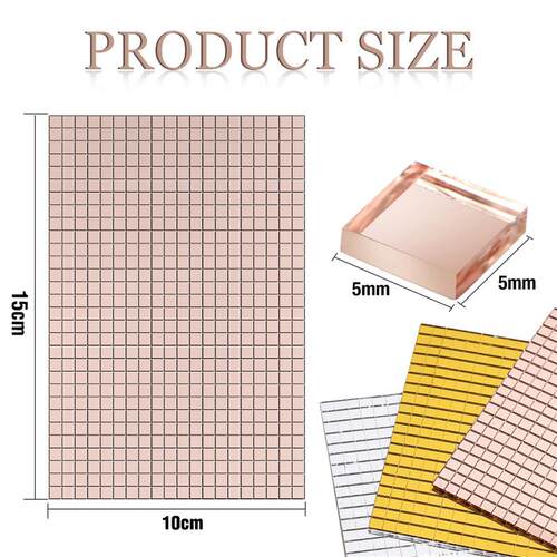 5mm/10mm autohesion mirror mosaic tiles glass DIY decoration