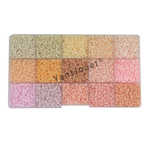 Yantjouet 15color 2.6mm Mini Beads Color Set 650PCs Hama Bea