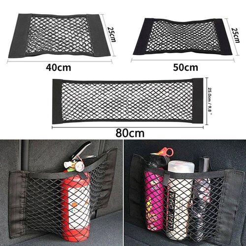 Car Back Rear Trunk Organizer Net Mesh Seat Elastic String M